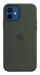 iPhone 12 mini Silikon Case Zyperngrün Frontansicht 1