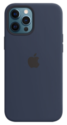 iPhone 12 Pro Max Silikon Case mit MagSafe Dunkelmarine Frontansicht 1