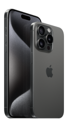 iPhone 15 Pro Titan Schwarz Frontansicht 1