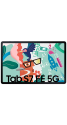Galaxy Tab S7 FE 5G Mystic Silver Frontansicht 1