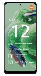 Redmi Note 12 5G Onyx Gray Frontansicht 1